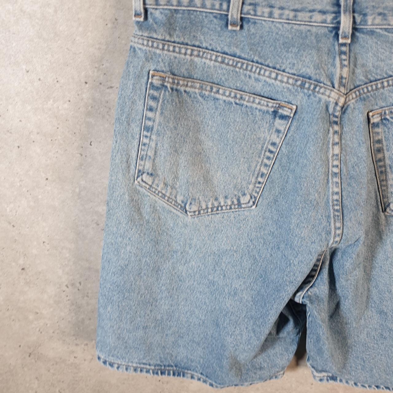 Vintage Calvin Klein Baggy Shorts Jorts Cargo Mens W38 Blue Relaxed Denim