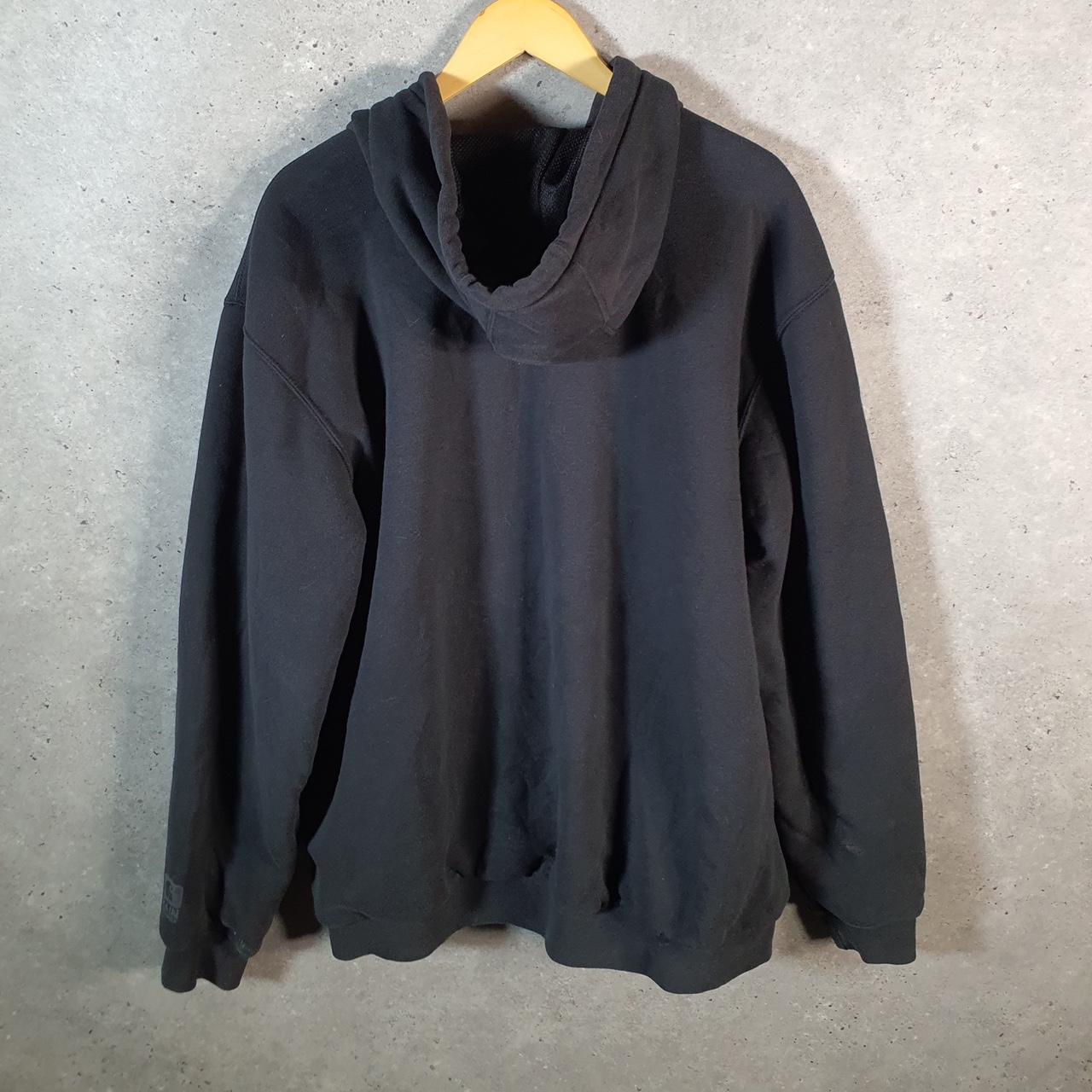 Vintage Carhartt Active Hoodie Men’s Large Tall Black Full Zip Pullover Blank USA Loose Fit