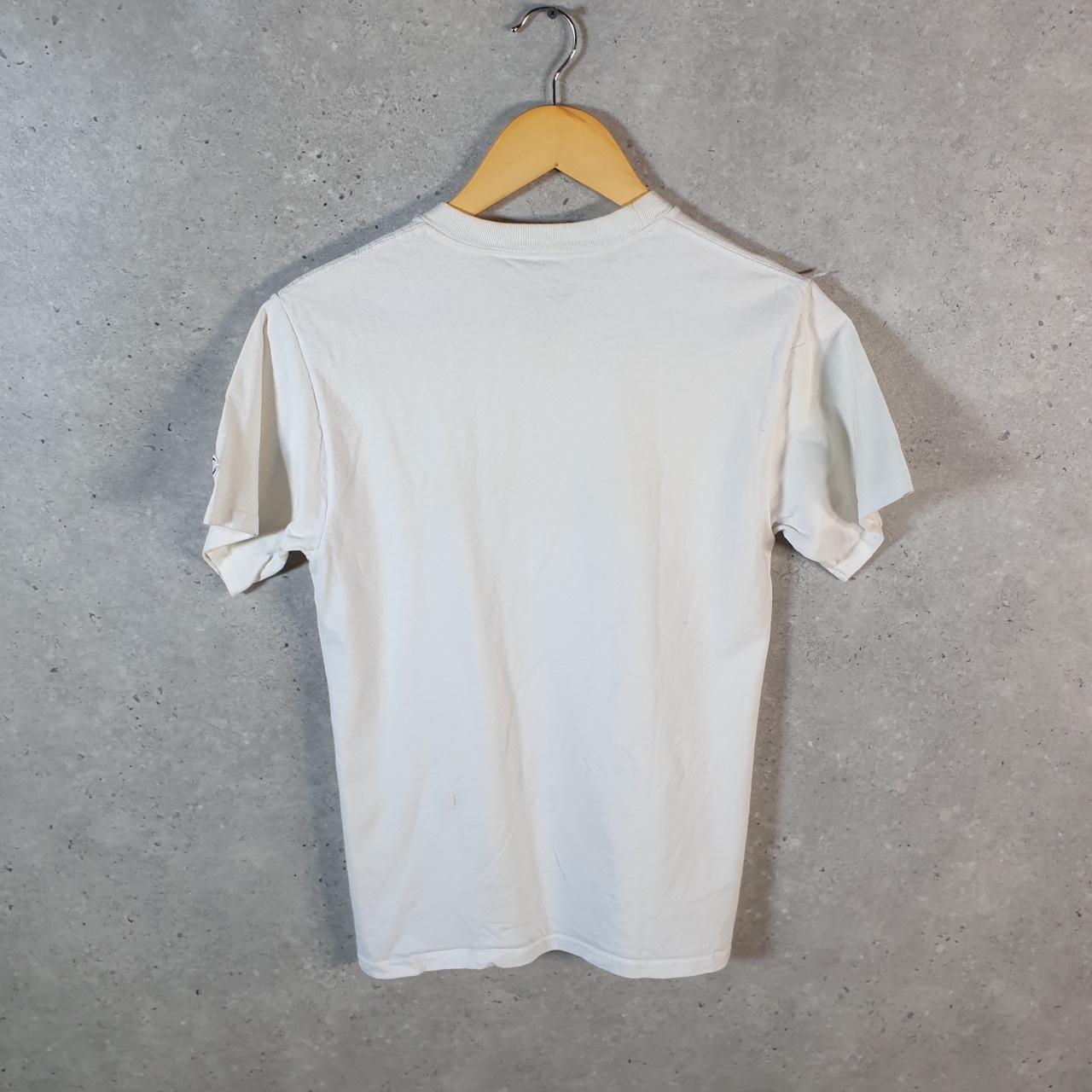 Vintage Champion Spellout T Shirt Men’s Small Slim White USA Athletic