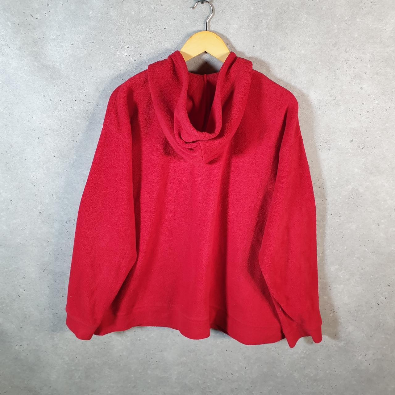 Disney Mickey Mouse Fleece Full zip Hoodie Womens 2XL Red Embroidered Logo
