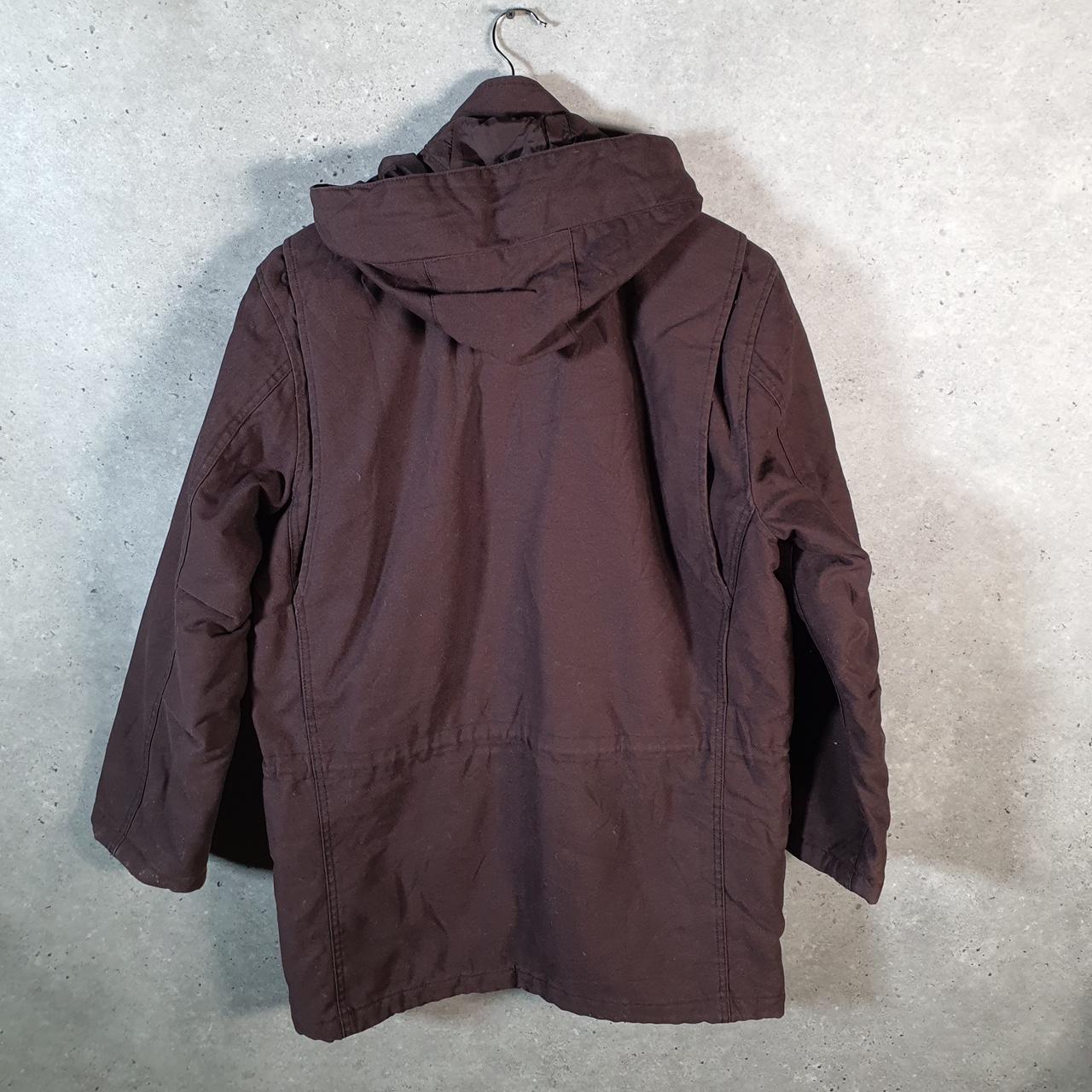 Vintage Carhartt Hickman Parka Jacket Men’s Medium Burgundy Red Canvas USA G2118