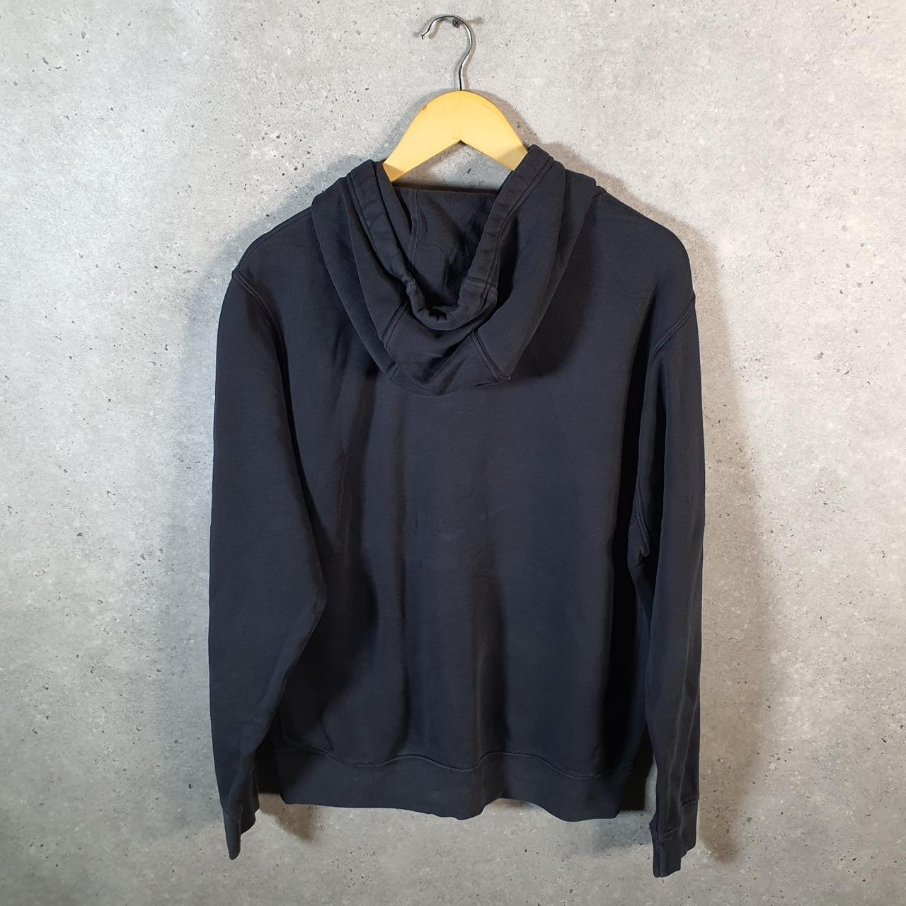 Vintage Nike Just Do It Hoodie Mens Large Black Swoosh Y2K Pullover Logo