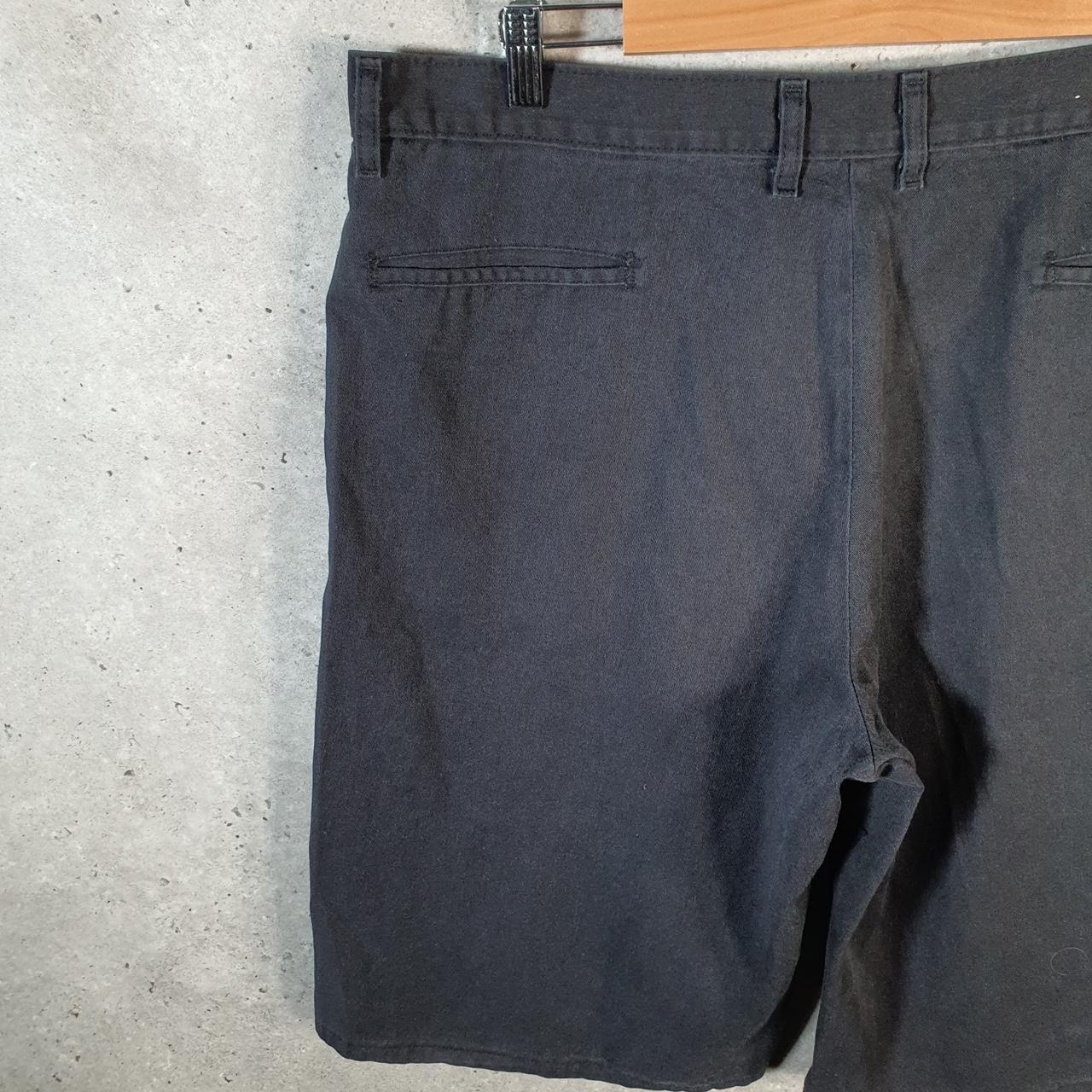 Vintage Dickies Baggy Chino Shorts Jorts Cargo Mens W38 Black Relaxed Fit