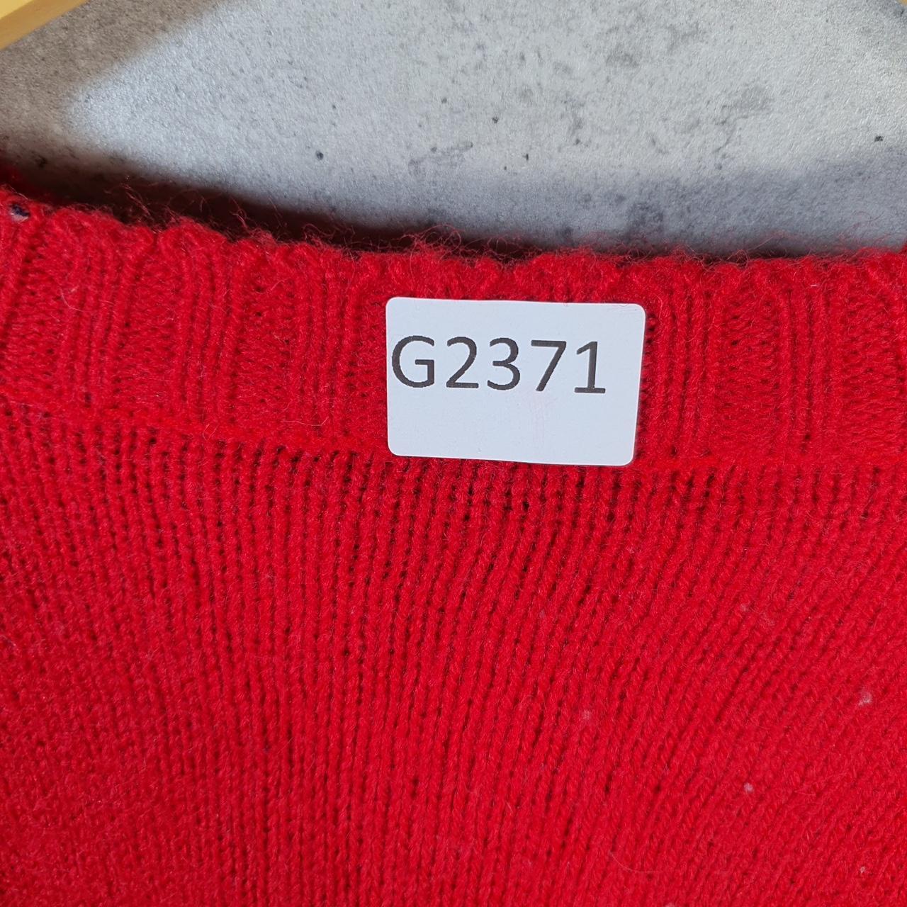 Vintage Walter Disney World Mickey Mouse Knit Sweatshirt Womens XL Red Logo Winter