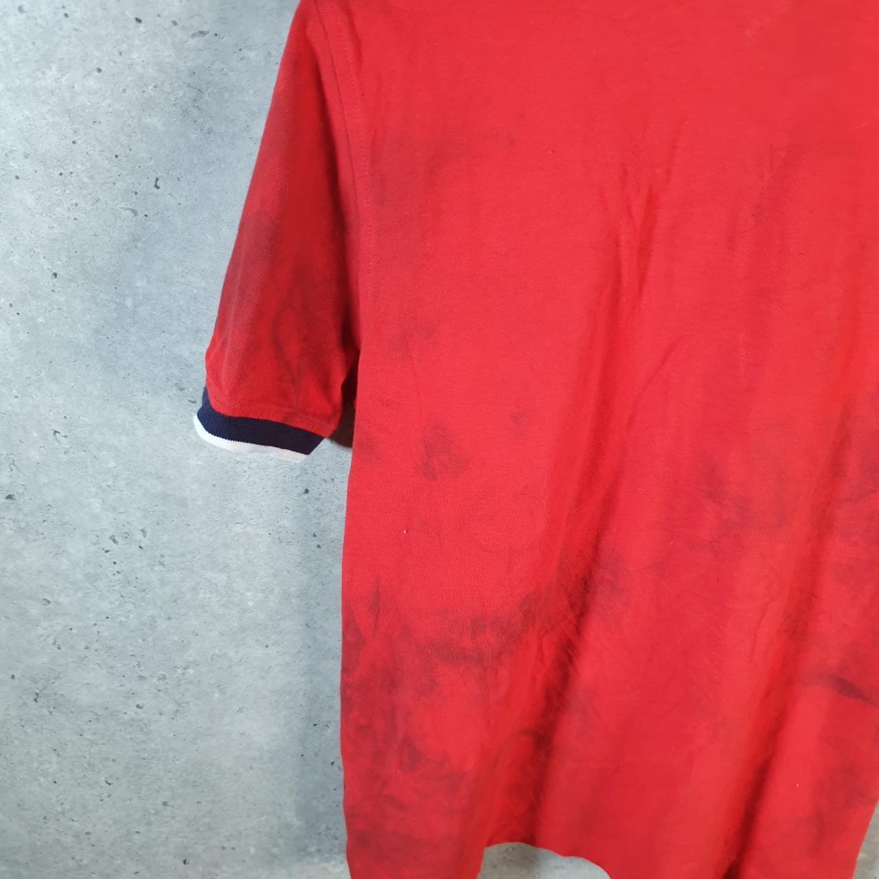 Vintage Tommy Hilfiger Polo Shirt Men’s Medium Red Custom Fit Embroidered Logo