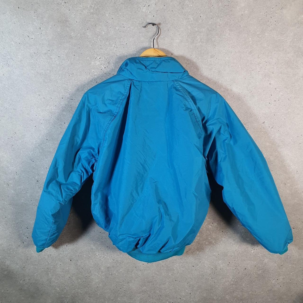 Vintage Patagonia 90s Waterproof Jacket Womens Small Blue Full Zip Windbreaker Big Fish Vintage