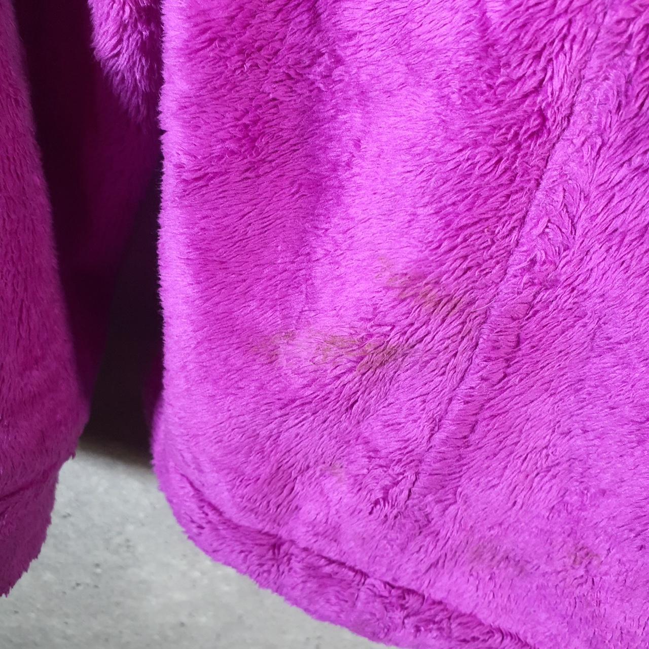 Vintage The North Face TNF Teddy Fleece Hoodie  Womens Medium Pink Full Zip Logo