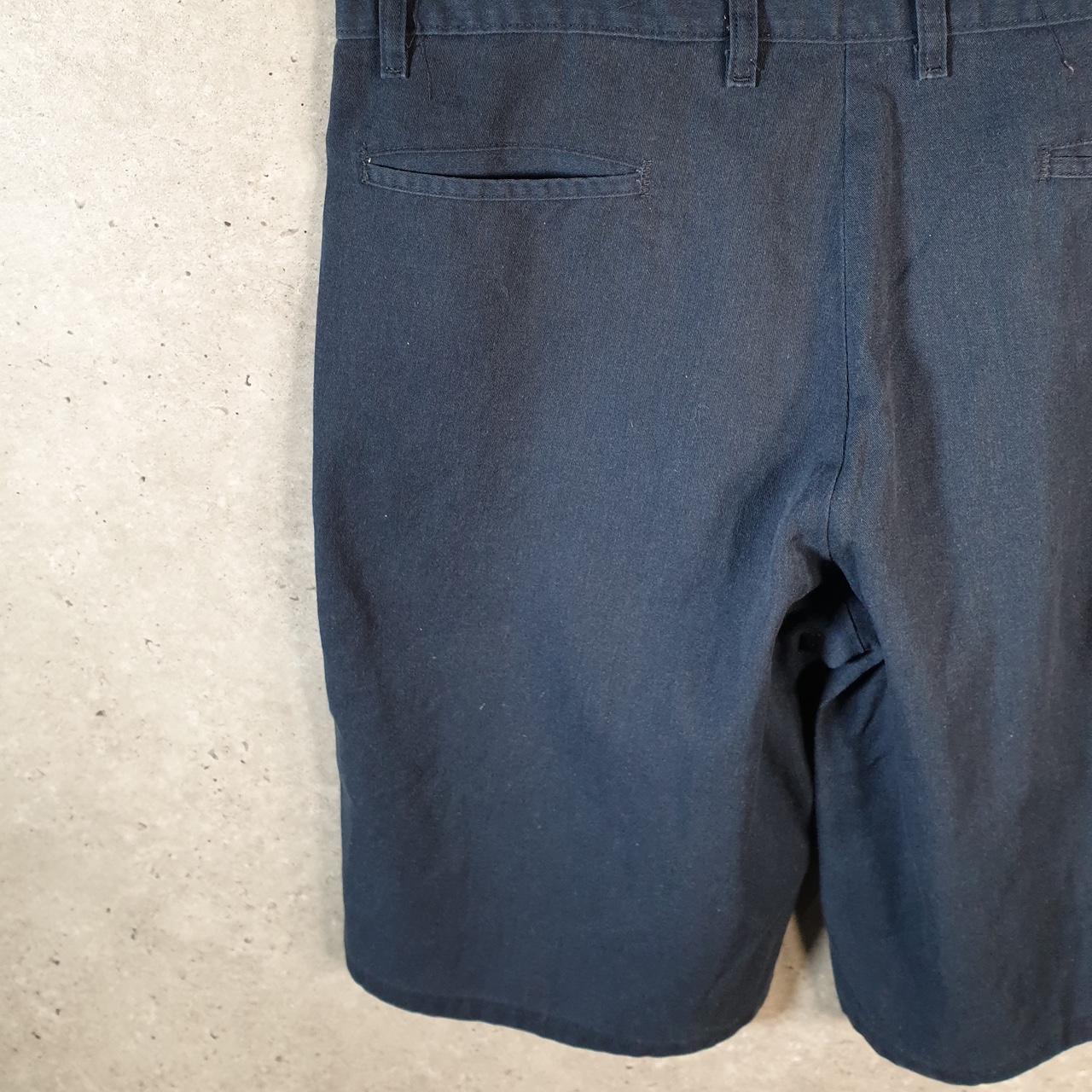 Vintage Dickies Baggy Chino Shorts Jorts Cargo Mens W36 Navy Blue Relaxed Fit