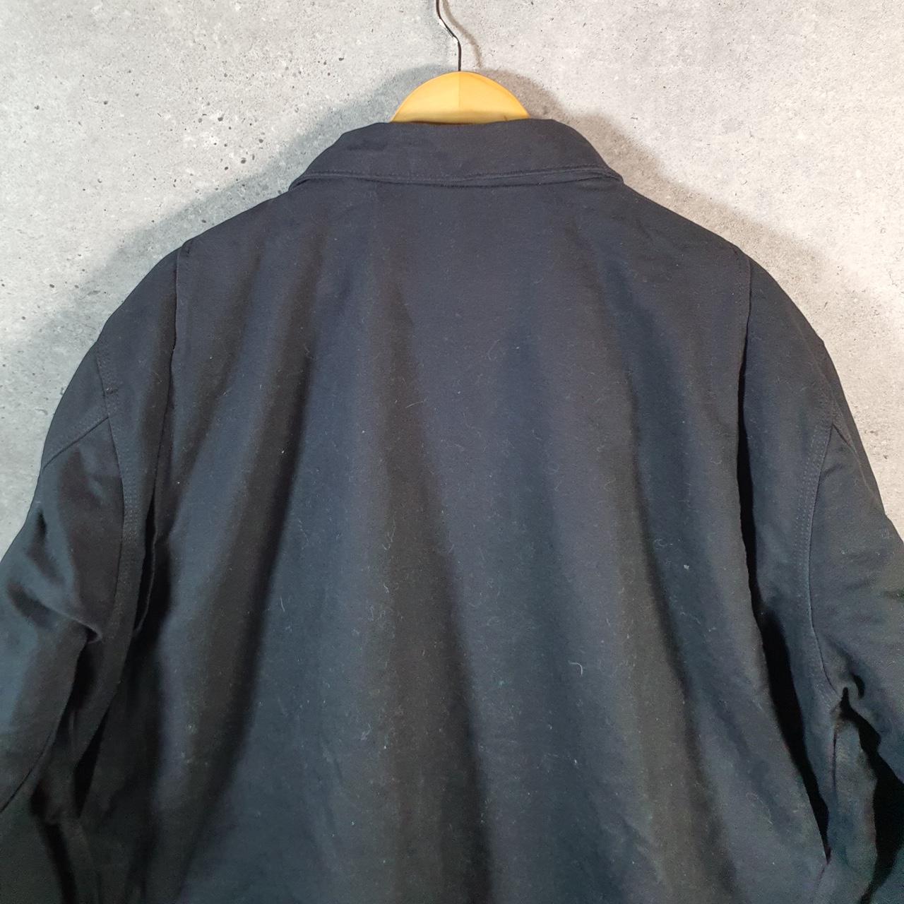 Vintage Carhartt Washed Duck Sherpa Lined Jacket Men’s XL Black Workwear Canvas USA G2107