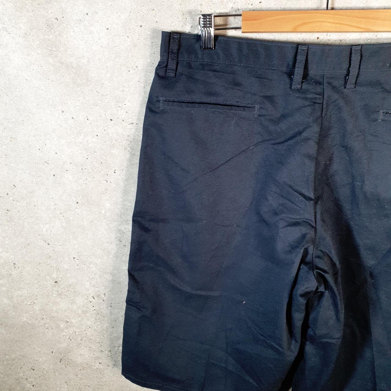 Vintage Dickies Baggy Chino Shorts Jorts Cargo Mens W36 Navy Blue Loose Fit