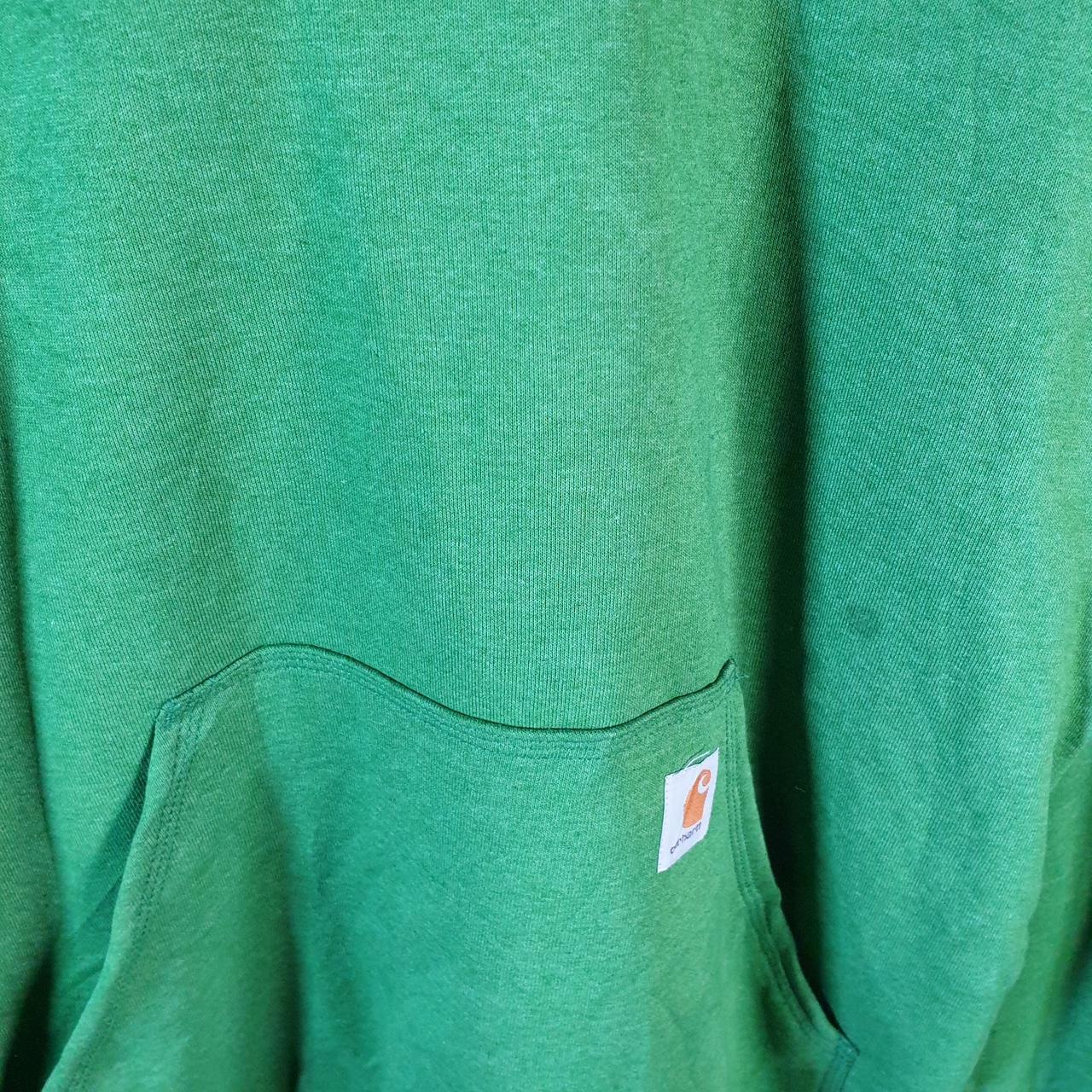 Vintage Carhartt Hoodie Men’s Medium Green Pullover Blank USA Loose Fit