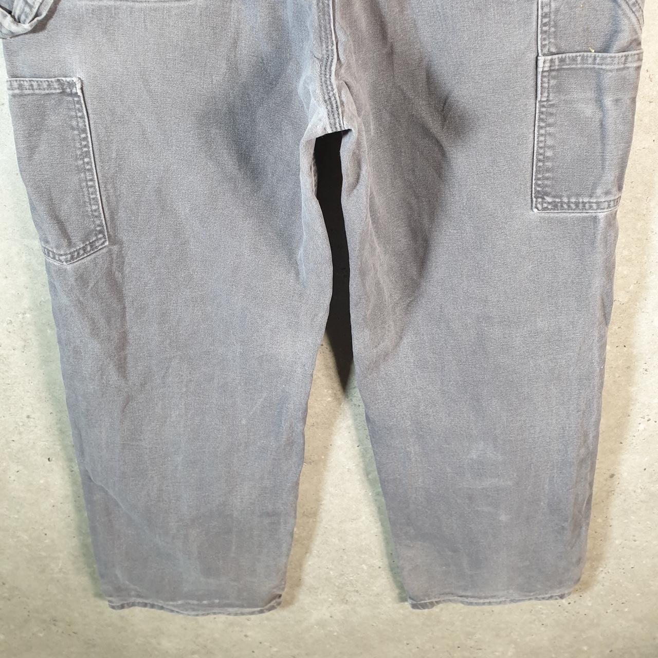 Vintage Carhartt Carpenter Trousers Mens W36 L28 Grey Dungaree Fit Workwear Thrashed