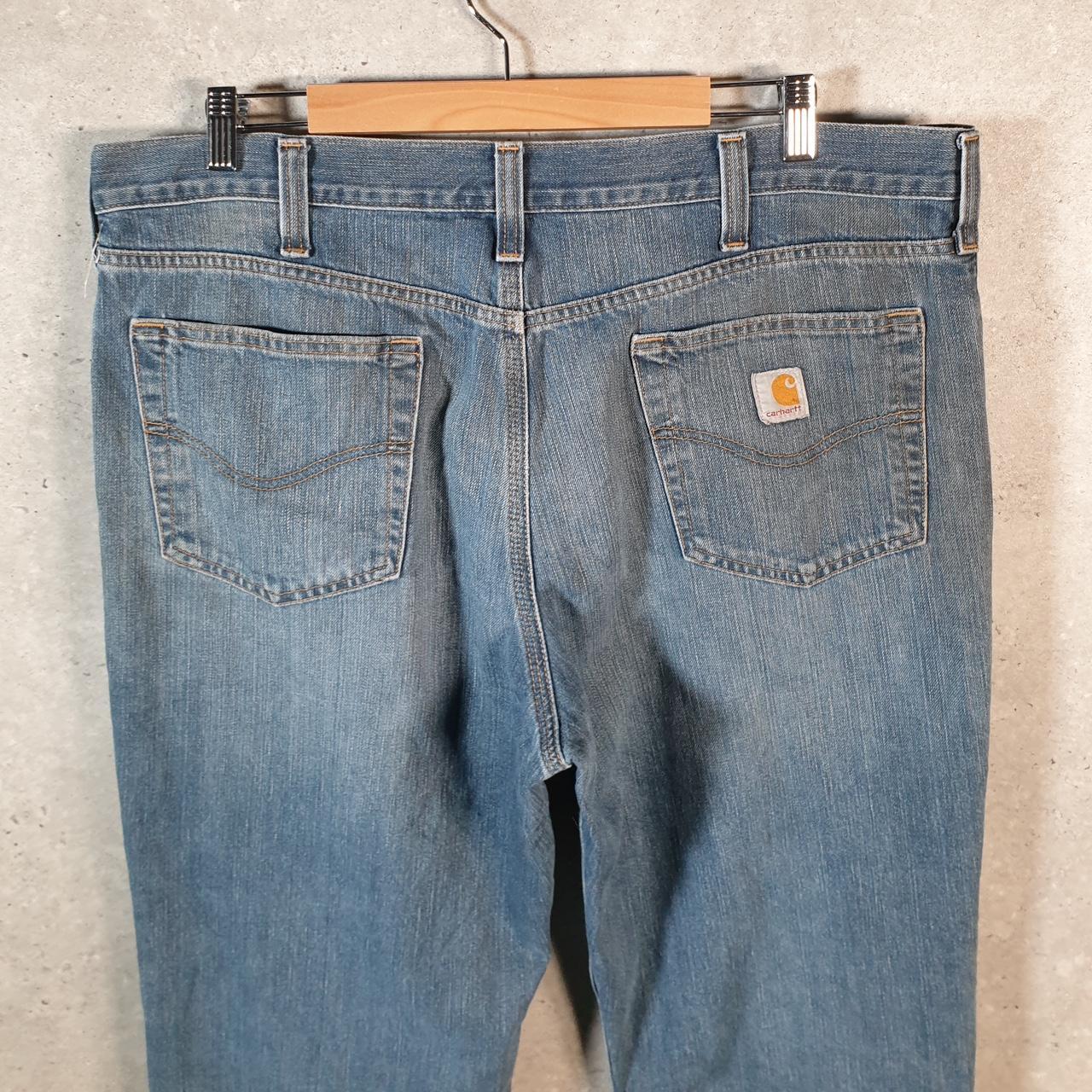 Vintage Carhartt Workwear Carpenter Jeans Mens W38 L32 Blue Denim Relaxed Fit USA
