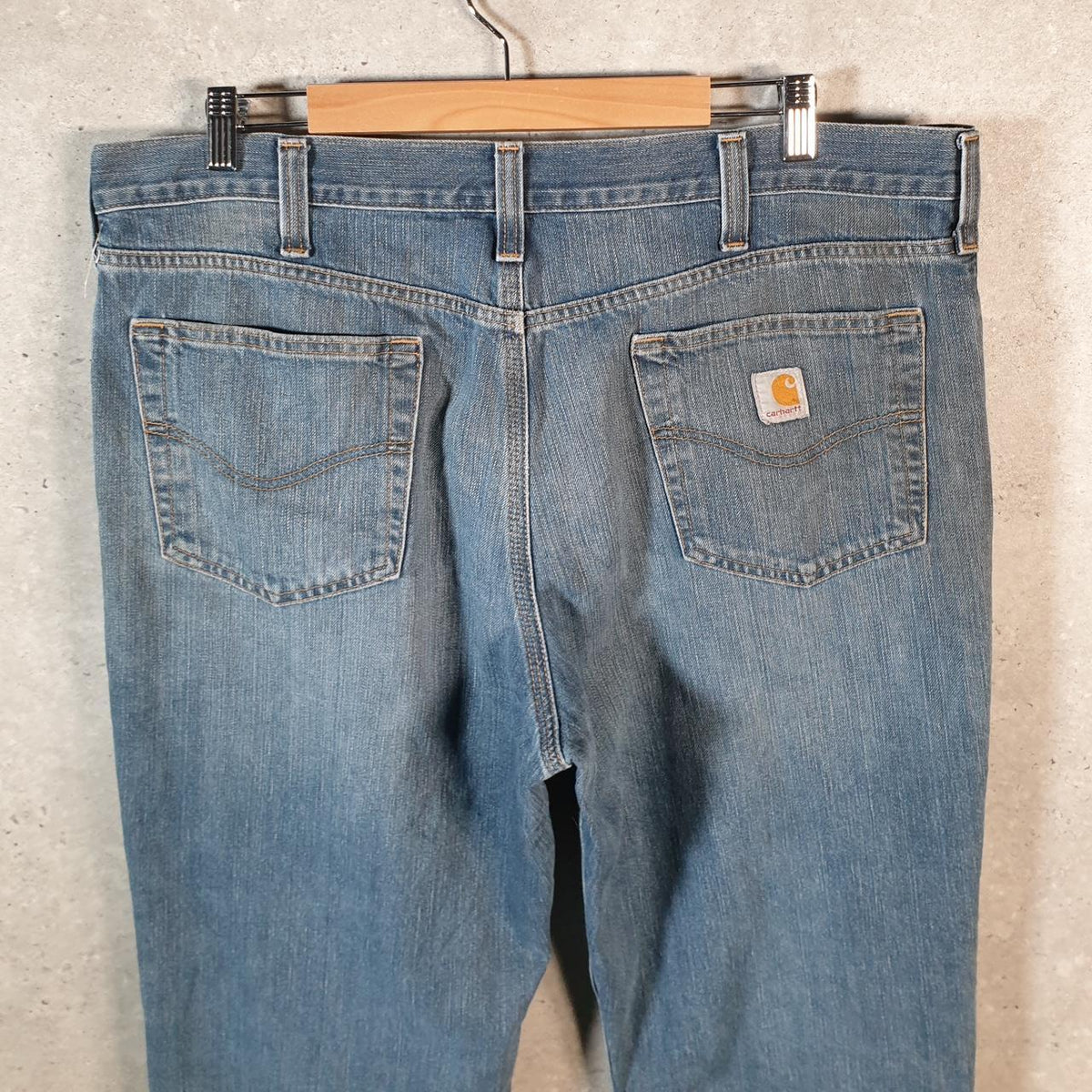 Vintage Carhartt Workwear Carpenter Jeans Mens W38 L32 Blue Denim Relaxed Fit USA