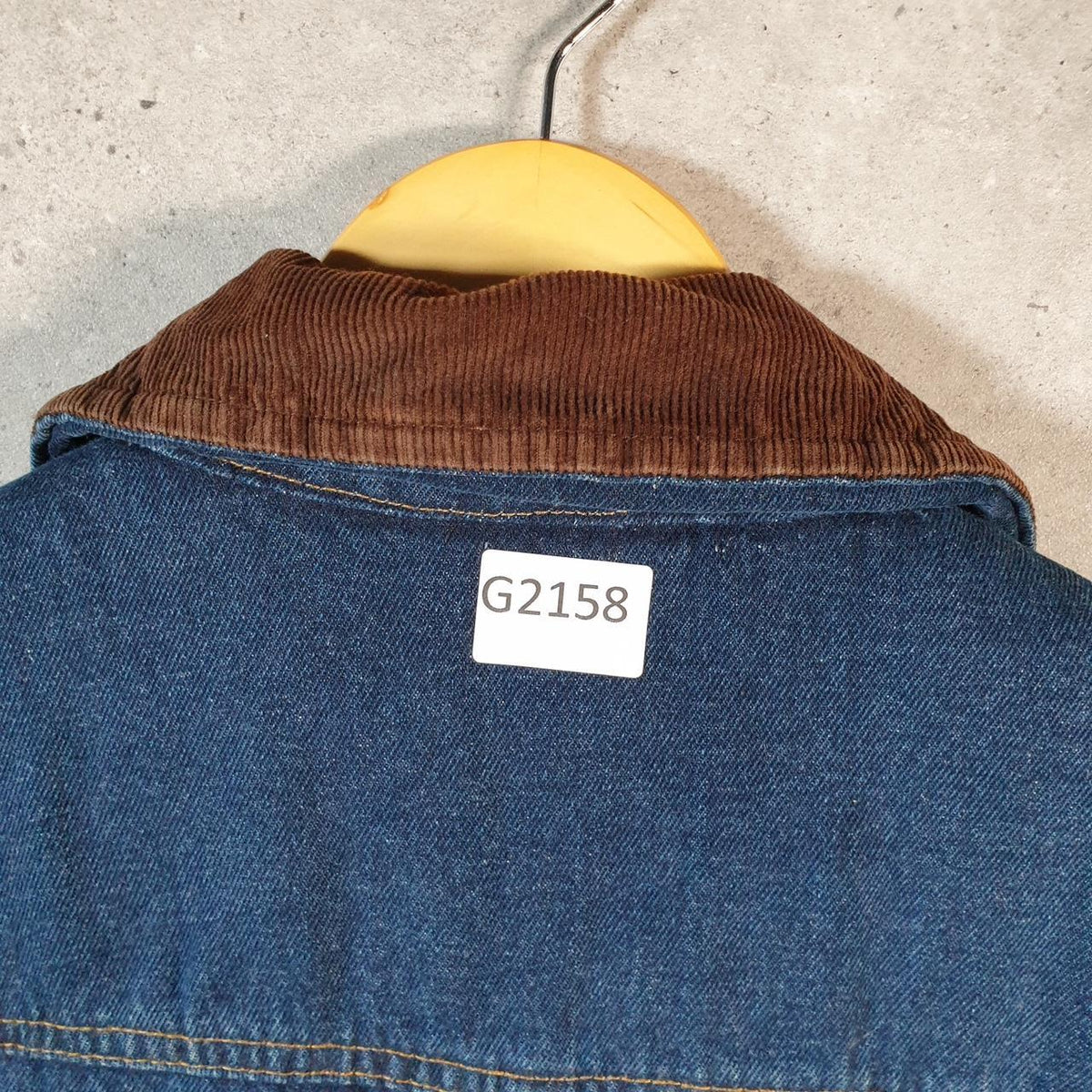 Vintage Wrangler Denim Jean Trucker Sherpa Jacket Mens Small Blue Button Sherling