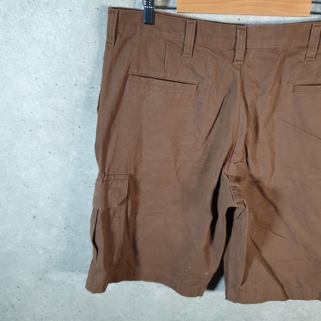 Vintage Dickies Baggy Chino Shorts Jorts Cargo Mens W36 Brown Relaxed Fit