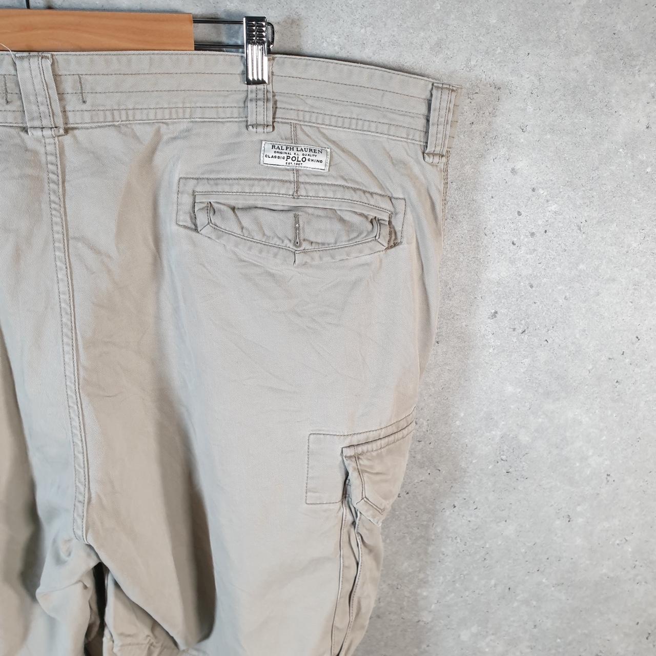 Vintage Ralph Lauren Polo Shorts Jorts Chino Cargo Men’s W48 Brown Baggy Cotton