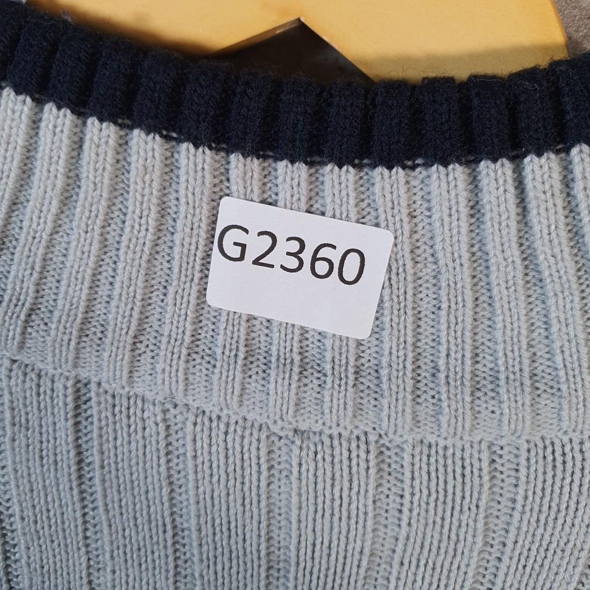 Vintage SouthPole Y2K Spellout Knit Sweater Jumper Mens Large Grey Striped Pullover Hip Hop