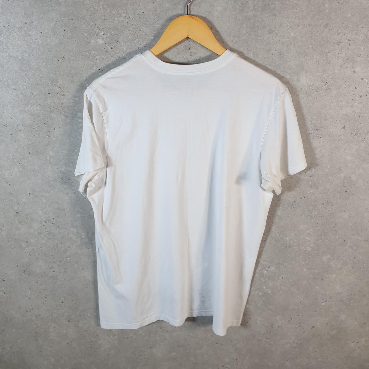 Vintage Calvin Klein Graphic T Shirt Men’s Medium White Regular Fit Spellout Logo