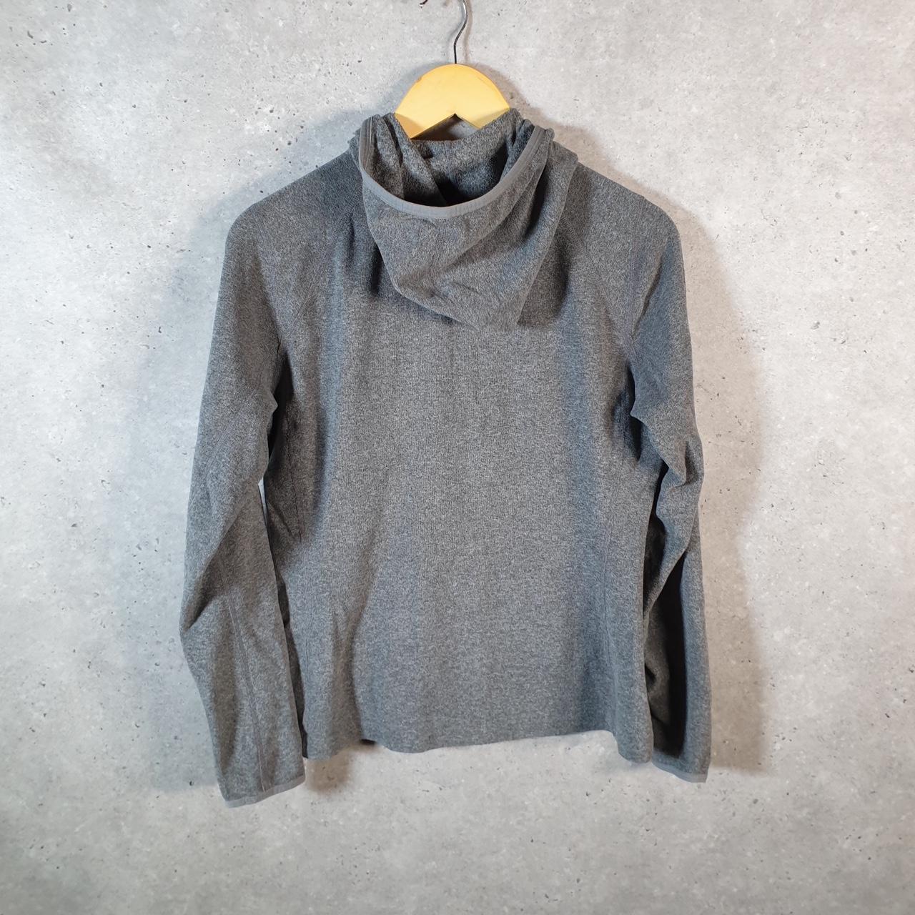 Vintage The North Face TNF Teddy Fleece Hoodie  Womens Large Grey Full Zip Logo Winter