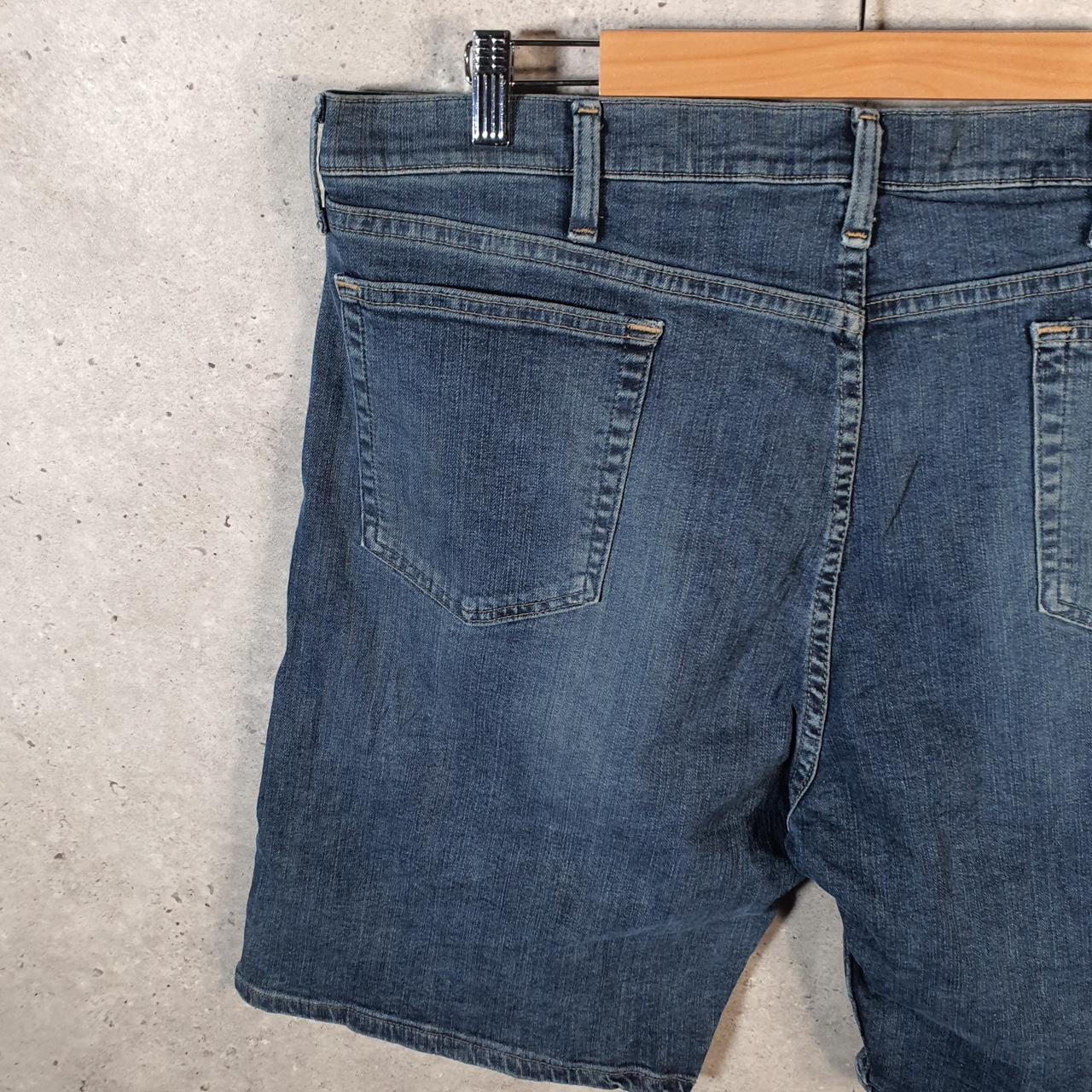 Vintage Wrangler Denim Shorts Jorts Cargo Men’s W38 Relaxed Blue Baggy Cotton