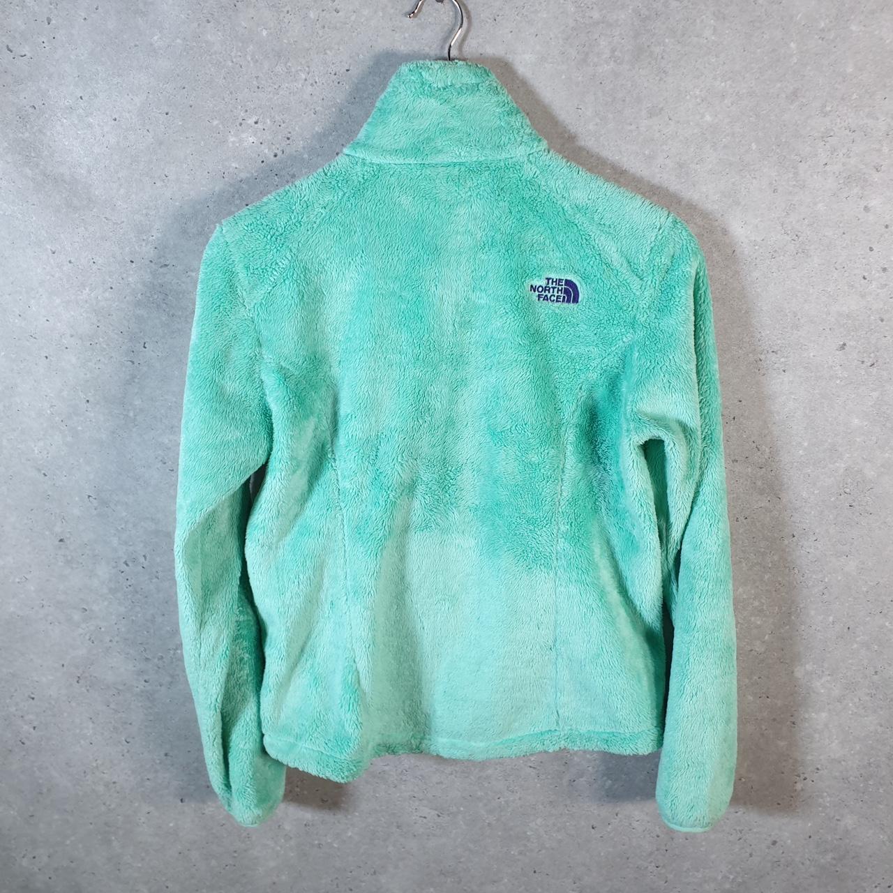Vintage The North Face TNF Teddy Fleece Sweatshirt  Womens Small Blue Full Zip Logo Winter