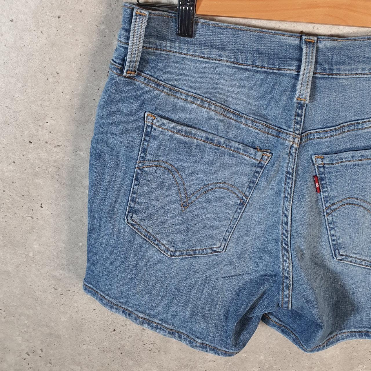 Vintage Levi’s Cut Off Baggy Shorts Jorts Cargo Womens W30 Blue Relaxed Denim