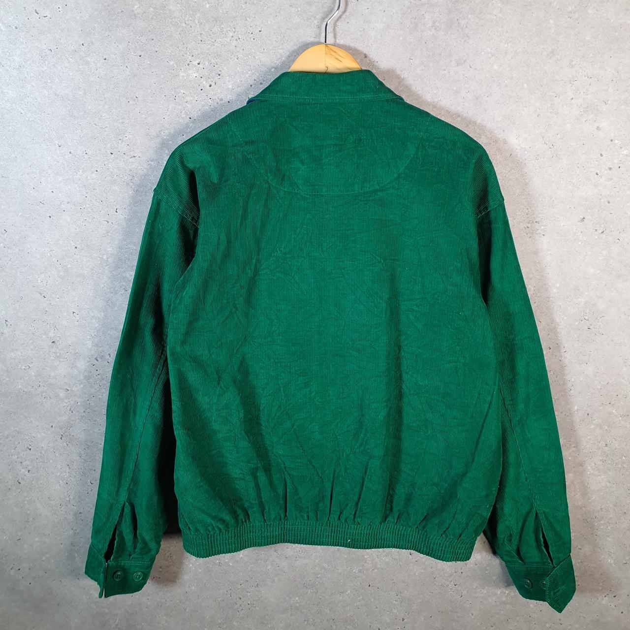 Vintage Ralph Lauren Polo Corduroy Harrington Bomber Jacket Men’s Medium Green Pony Full Zip Big Fish Vintage