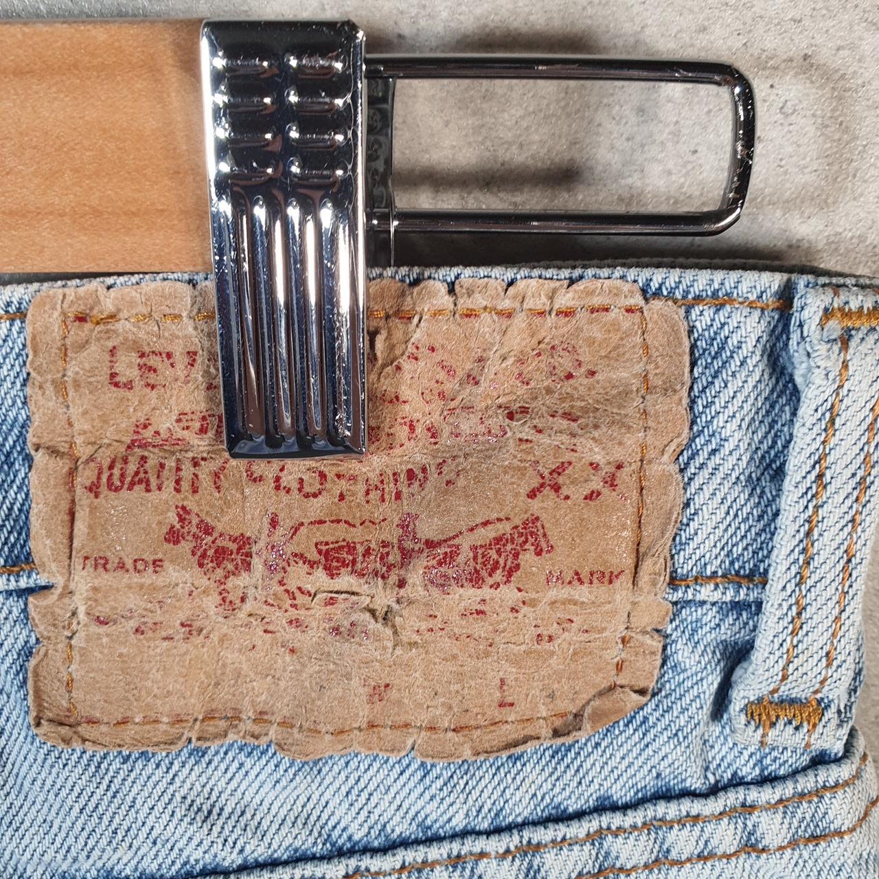 Vintage Levi’s Cut Off Baggy Shorts Jorts Cargo Womens W28 Blue Relaxed Denim