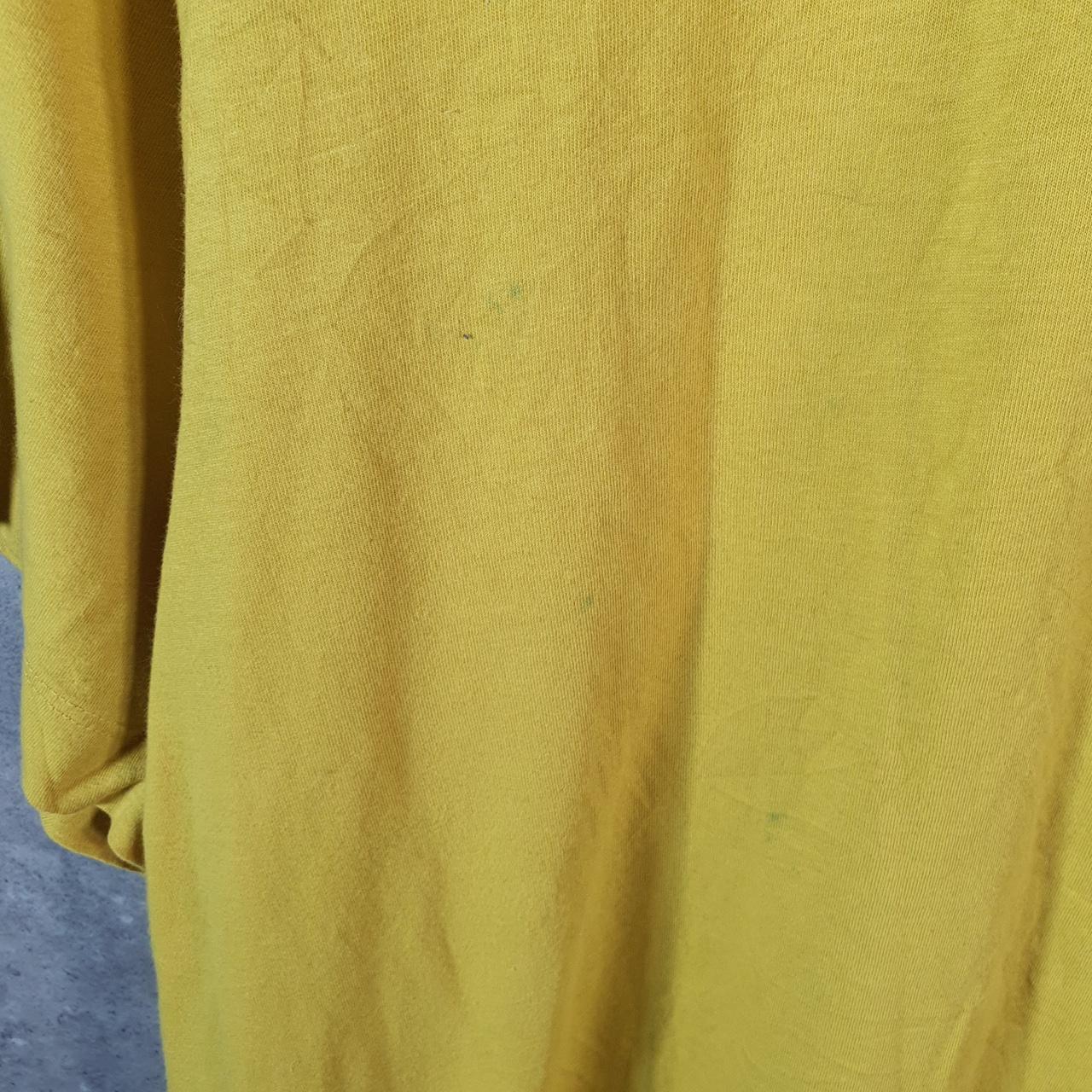 Vintage Nike Club T Shirt Men’s XL Yellow Embroidered Swoosh Logo Athletic Big Fish Vintage