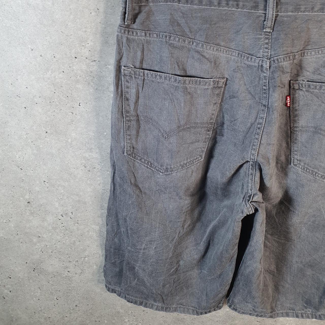 Vintage Levi’s 569 Baggy Shorts Jorts Cargo Mens W36 Grey Relaxed Denim