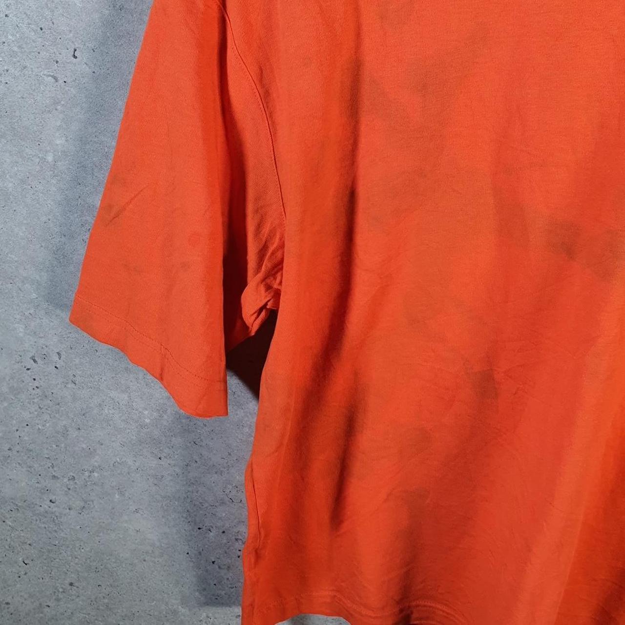 Vintage Adidas Spellout Retro T Shirt Womens XS Orange Logo Athletic