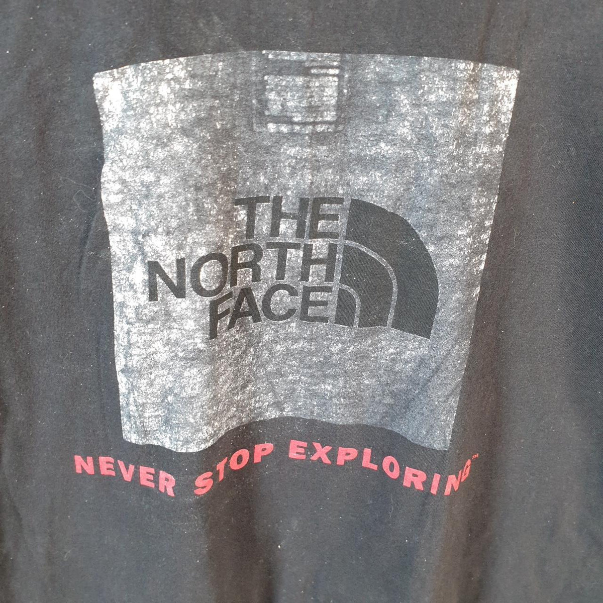 Vintage The North Face TNF Graphic Spellout T Shirt Men’s Medium Black Logo Athletic