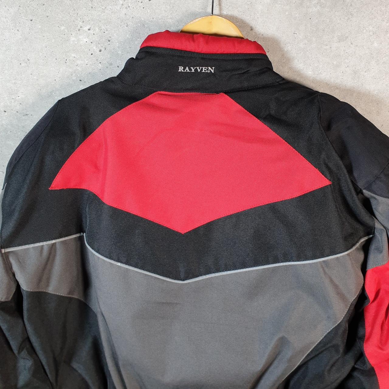 Vintage Rayven Motorcycle Jacket Womens XL Grey Armoured Padded Shoulder Elbows