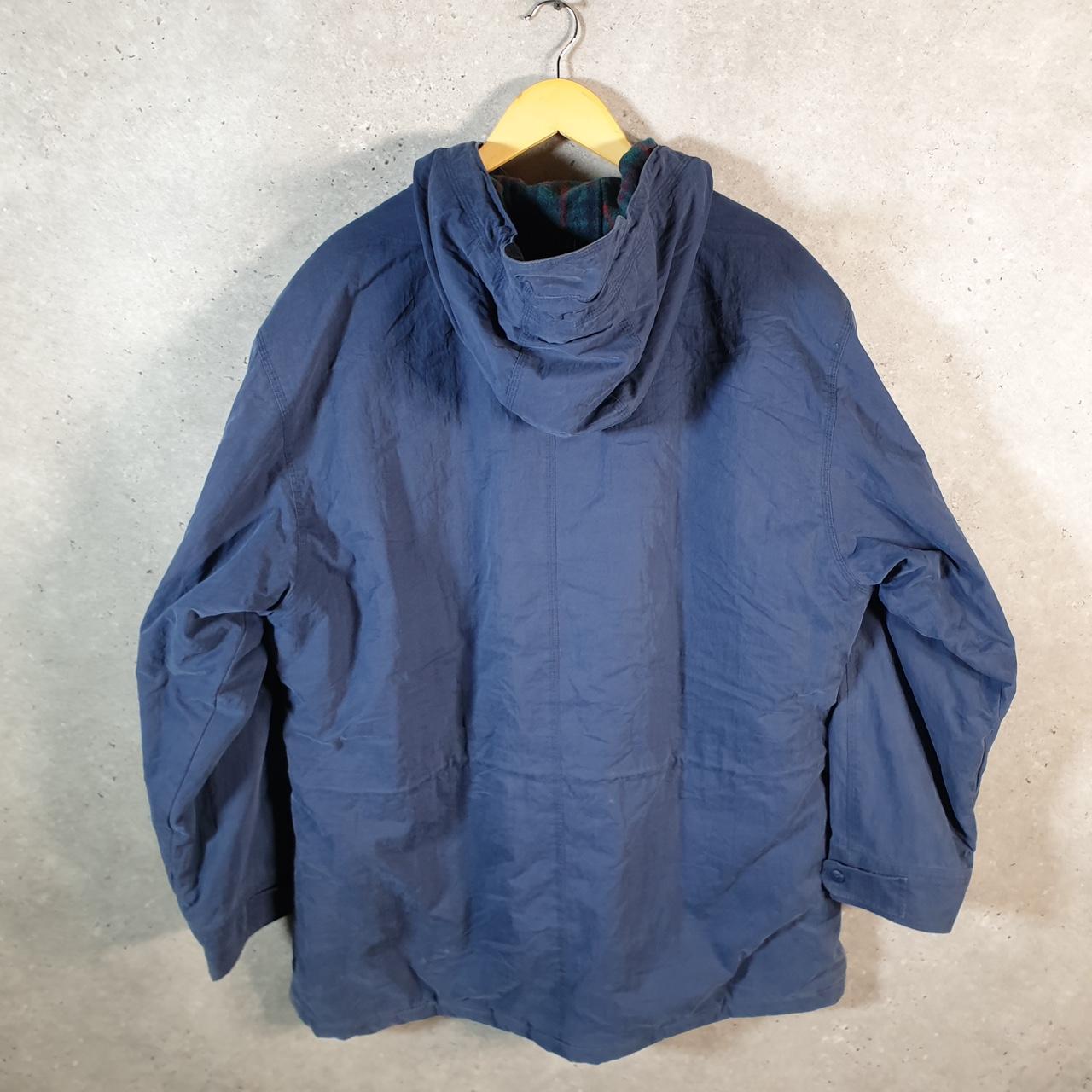 Vintage L.L. Bean Outdoors Thinsulate Nylon Jacket Mens Large Blue Full Zip Waterproof