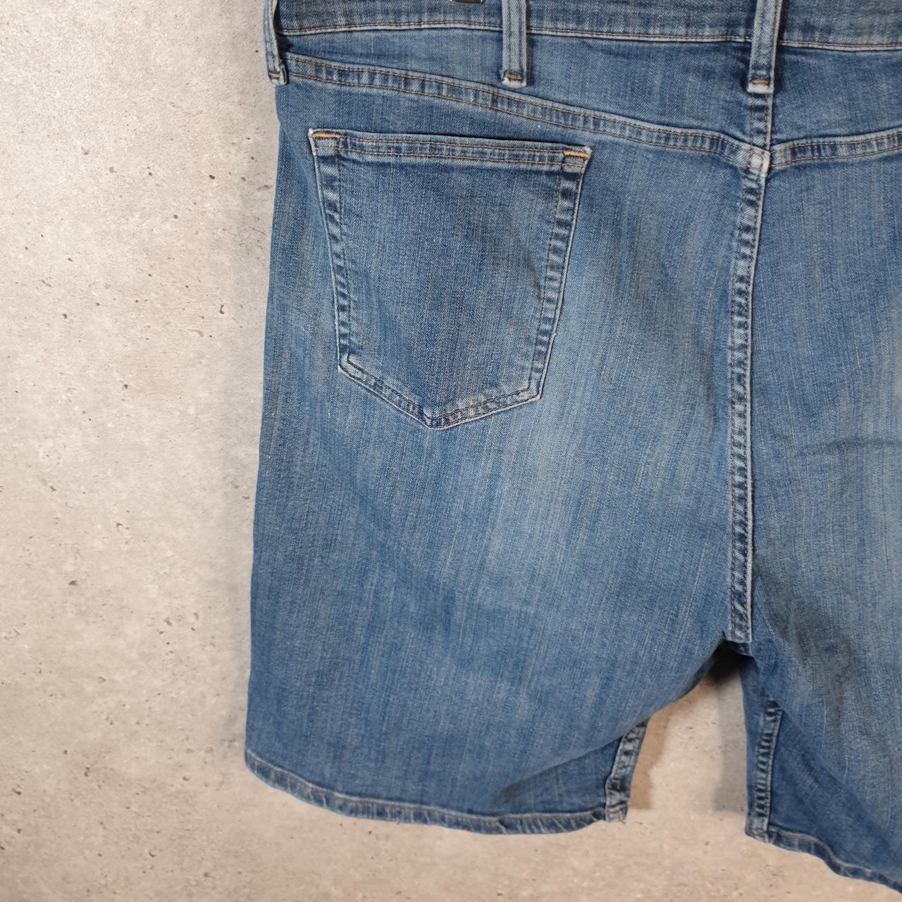 Vintage Wrangler Denim Shorts Jorts Cargo Men’s W42 Relaxed Blue Baggy Cotton