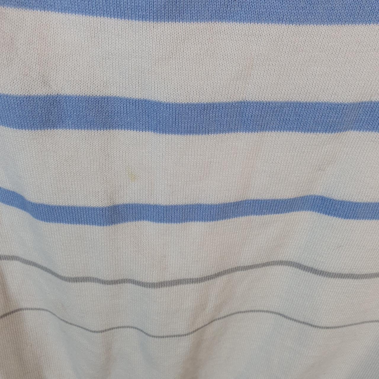 Vintage Puma Knit Sweater Womens Small White Striped Y2K Pullover