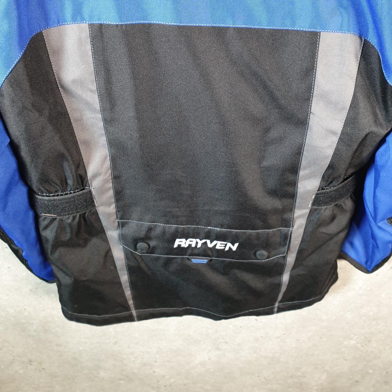 Vintage Rayven Motorcycle Jacket Mens Small Black Armoured Padded Shoulder Elbows