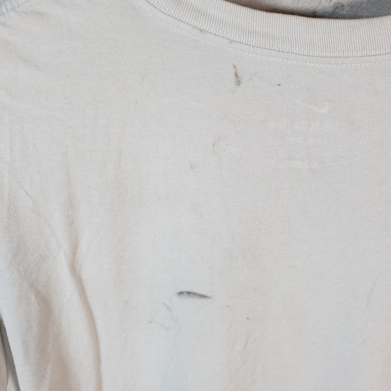 Vintage Nike Dri Fit Spellout T Shirt Men’s Medium Beige Graphic Swoosh Athletic