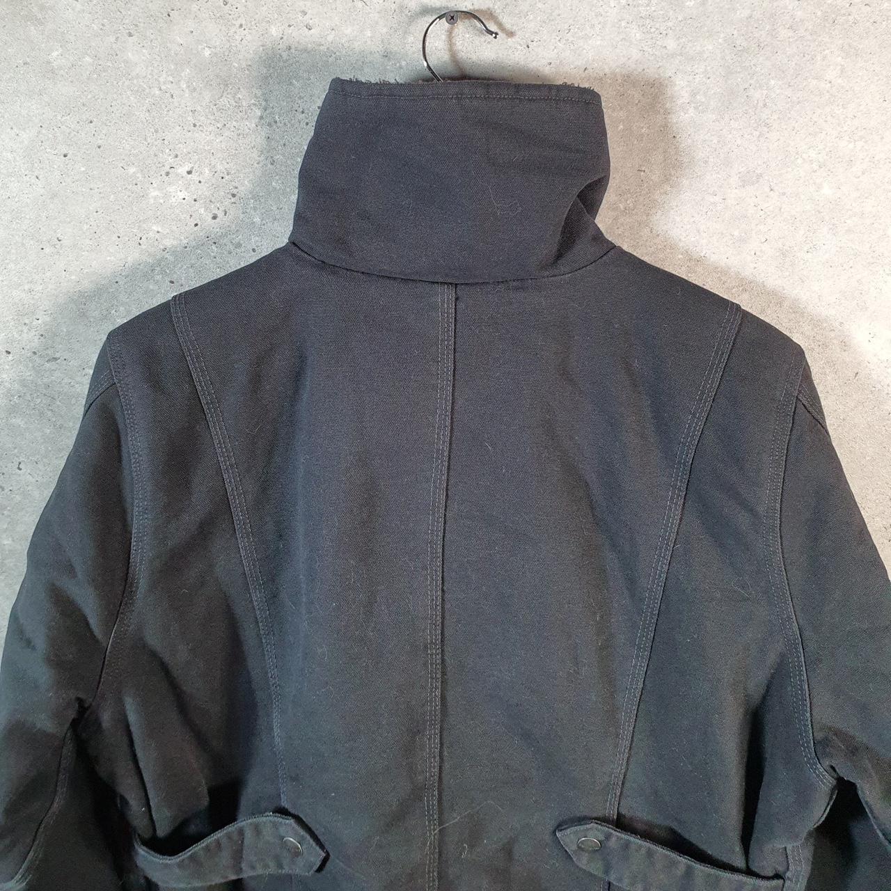 Vintage Carhartt Weathered Duck Wesley Jacket Womens Large Black Workwear Canvas USA G2101