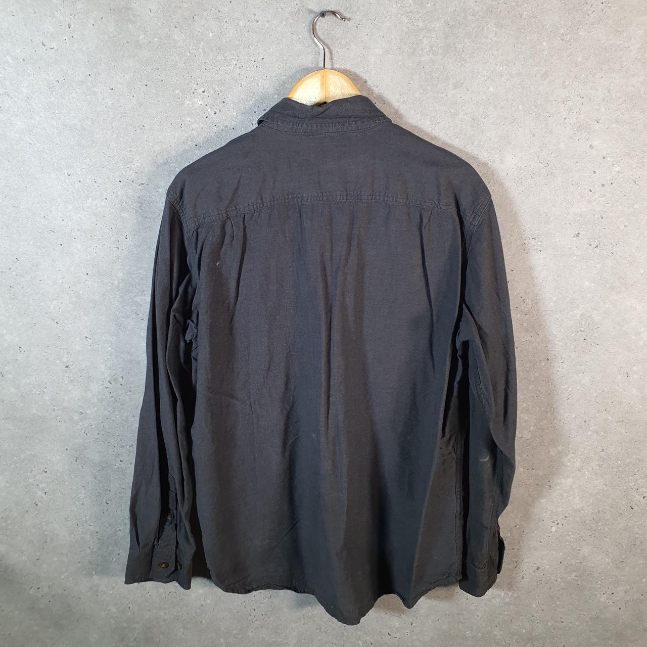 Vintage Carhartt Shirt Button Down Mens Large Grey Long Sleeve Chore Utility Relaxed - Big Fish Vintage