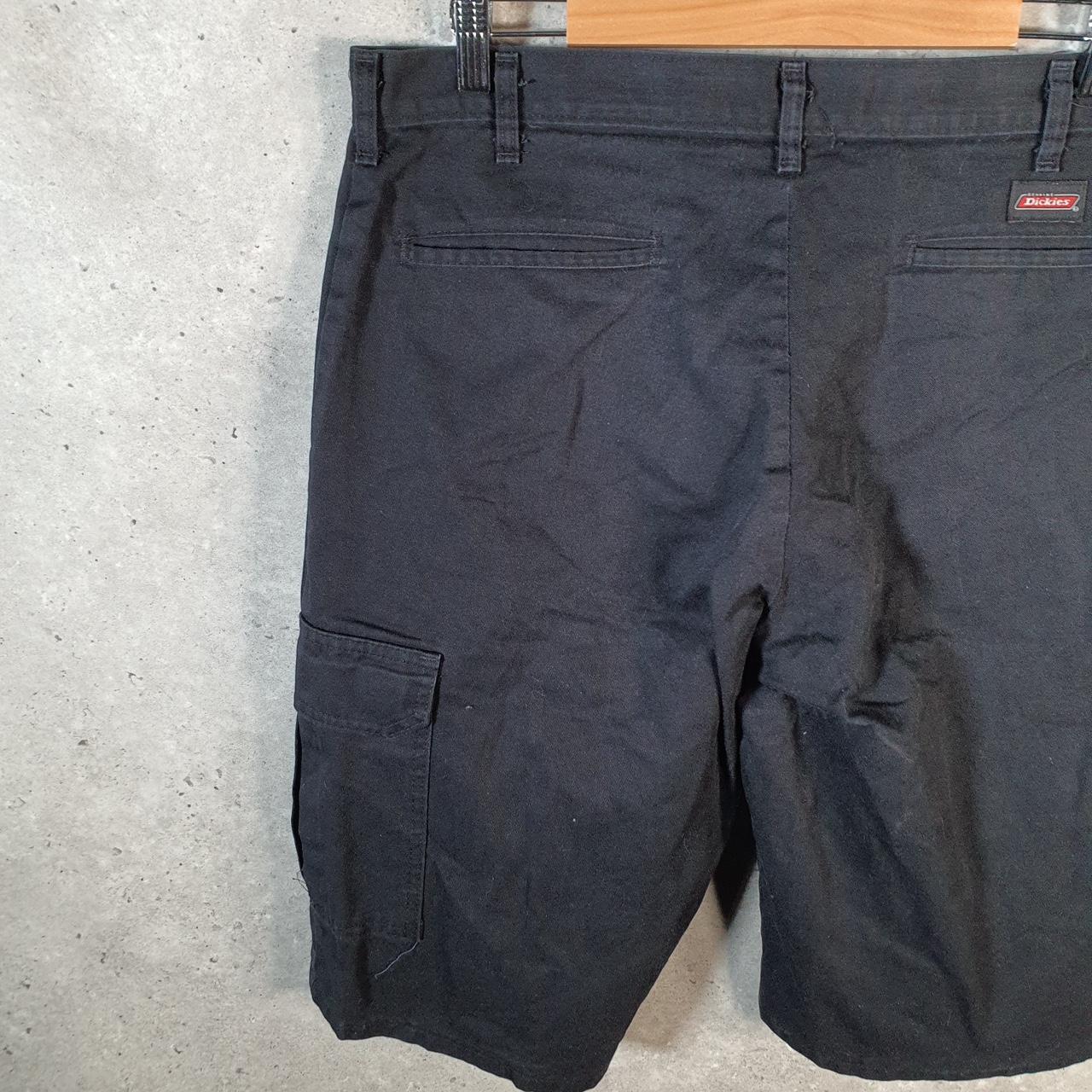 Vintage Dickies Baggy Chino Shorts Jorts Cargo Mens W36 Black Regular Fit