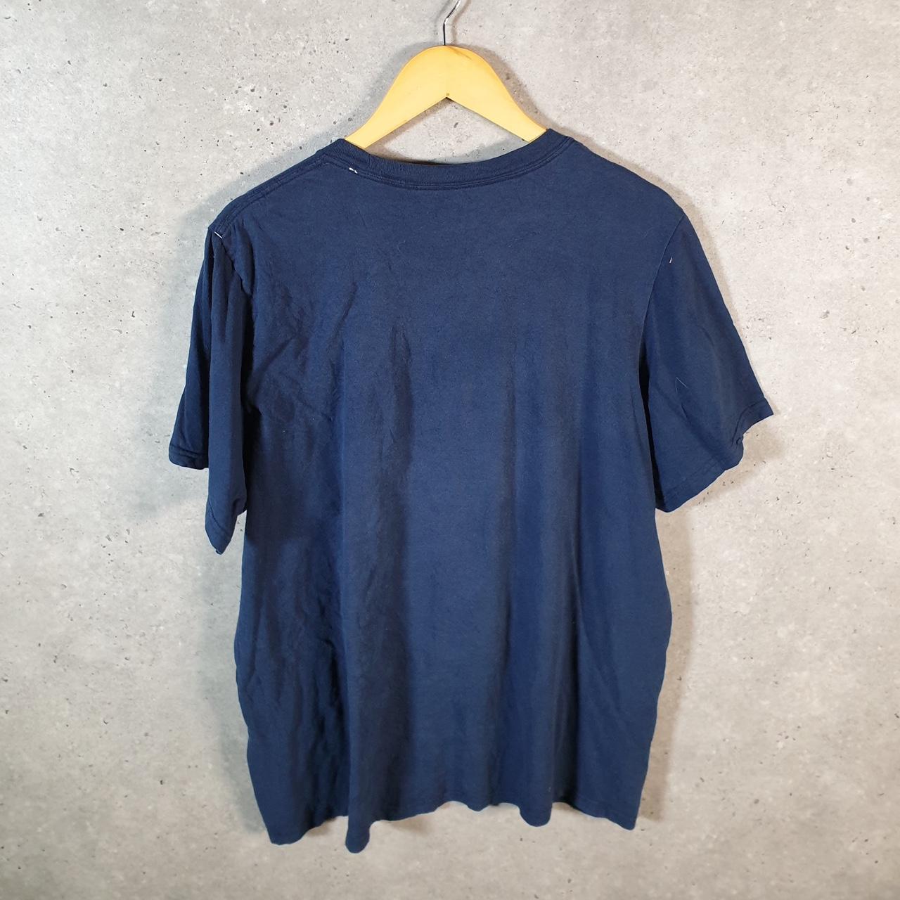 Vintage Adidas Spellout T Shirt Men’s XL Navy Blue Three Stripes Athletic