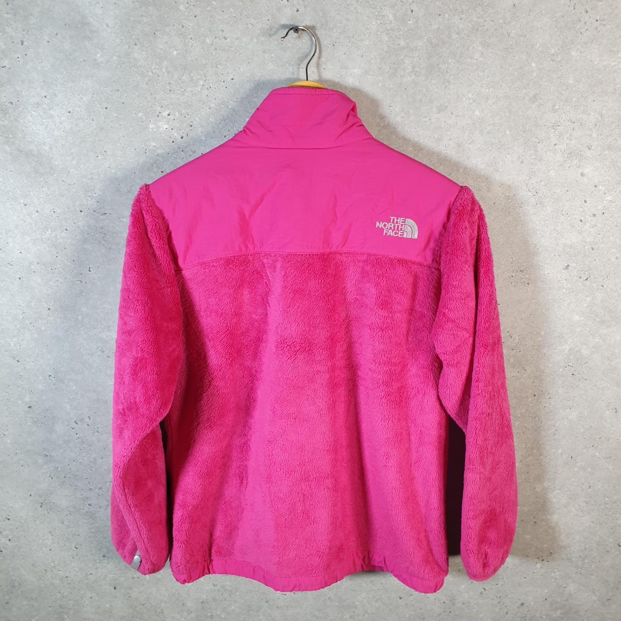 Vintage The North Face TNF Denali Fleece Sweatshirt Girls XL Pink Full Zip Logo