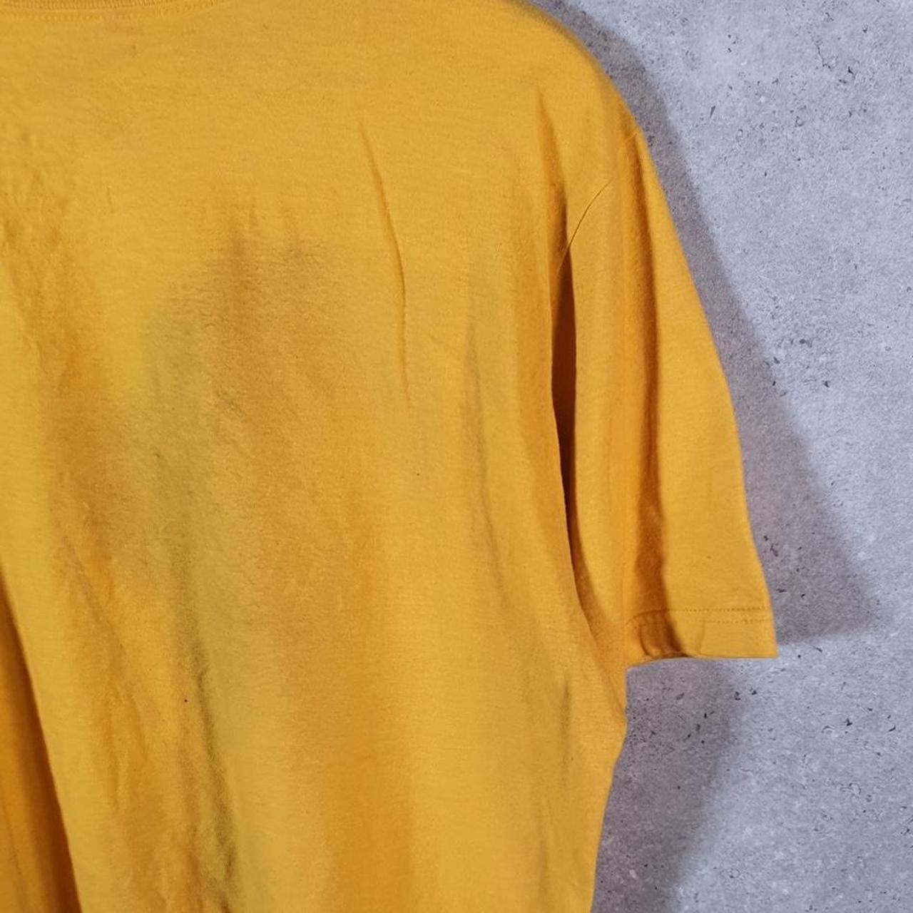 Vintage Nike Club Spellout T Shirt Mens Medium Yellow Logo Swoosh Athletic