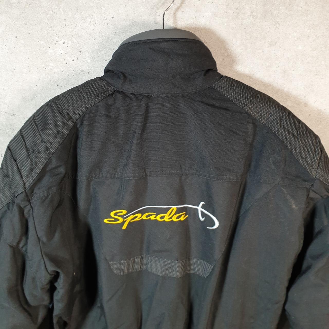 Vintage Spada Motorcycle Jacket Mens Small Black Armoured Padded Shoulder Elbows