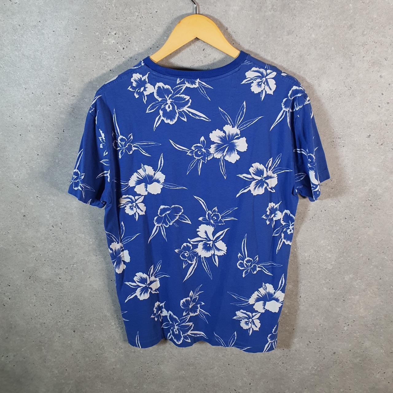 Vintage Ralph Lauren Polo Paisley Floral T Shirt Men’s Small AOP Blue Classic Fit Pony