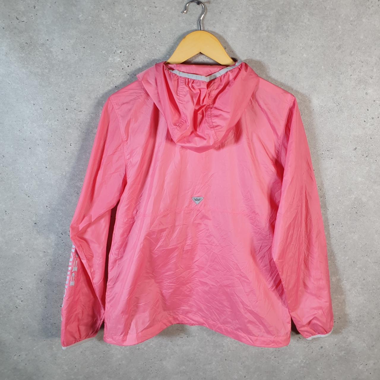 Vintage Columbia PFG Windbreaker Track Jacket Womens Medium Pink USA Athletic