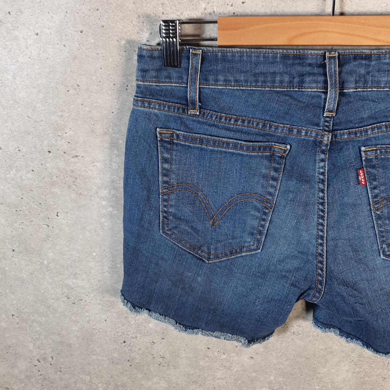 Vintage Levi’s Cut Off Shorts Jorts Cargo Womens W28 Blue Relaxed Denim
