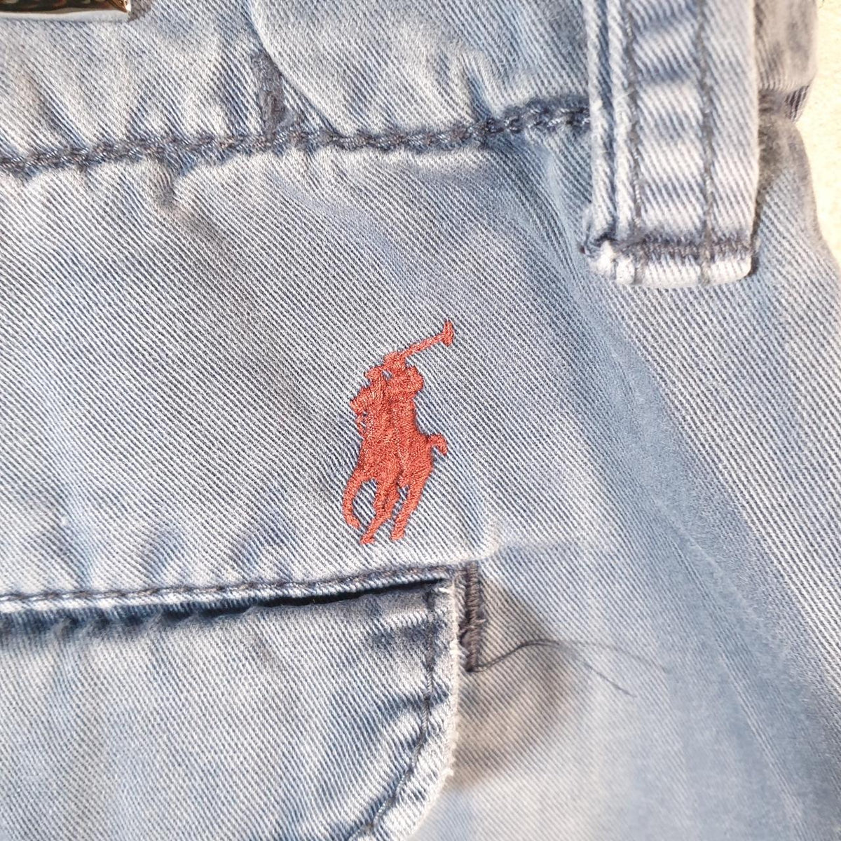 Vintage Ralph Lauren Polo Shorts Jorts Chino Cargo Men’s W36 Blue Baggy Cotton